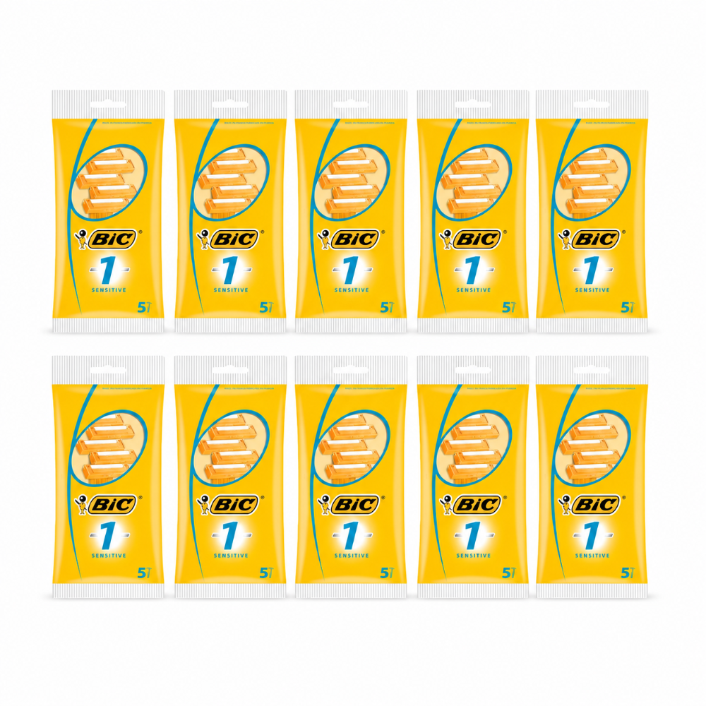 BIC 1 Disposable Razors Sensitive 5's Bundle