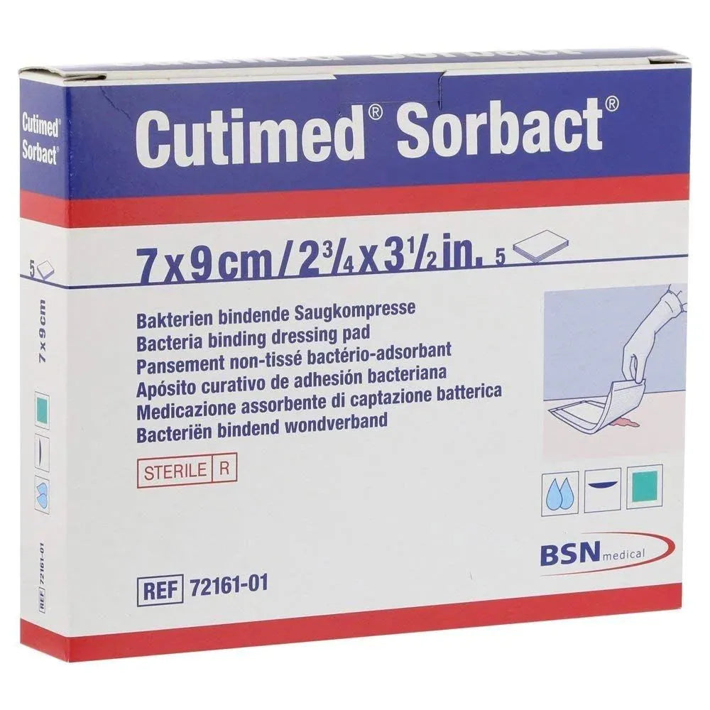 BSN Cutimed Sorbact Dressing Pads 7cm X 9cm - 5 Pack