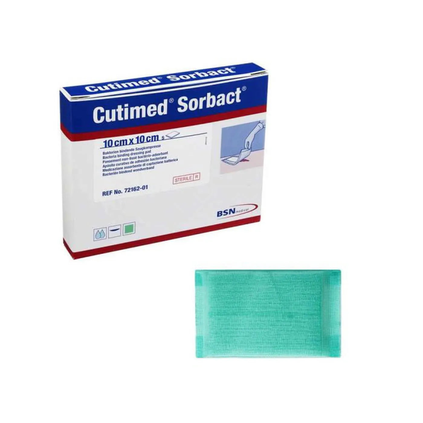 BSN Cutimed Sorbact Pads 10cm x 10cm - 5 Pack