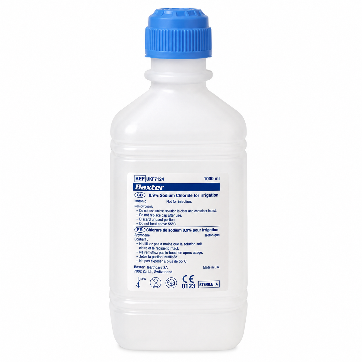 Baxter Sodium Chloride 0.9% Pour on Bottle - 1L