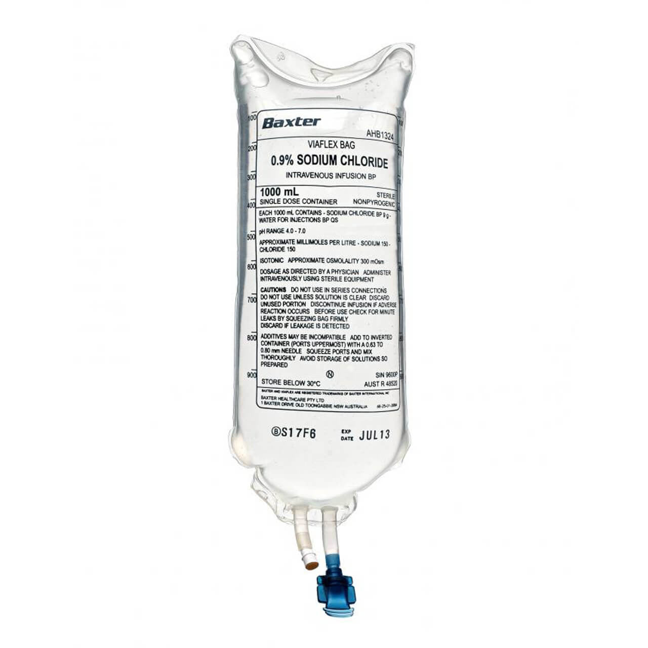 Baxter Sodium Chloride Pour-On Bag - 1L