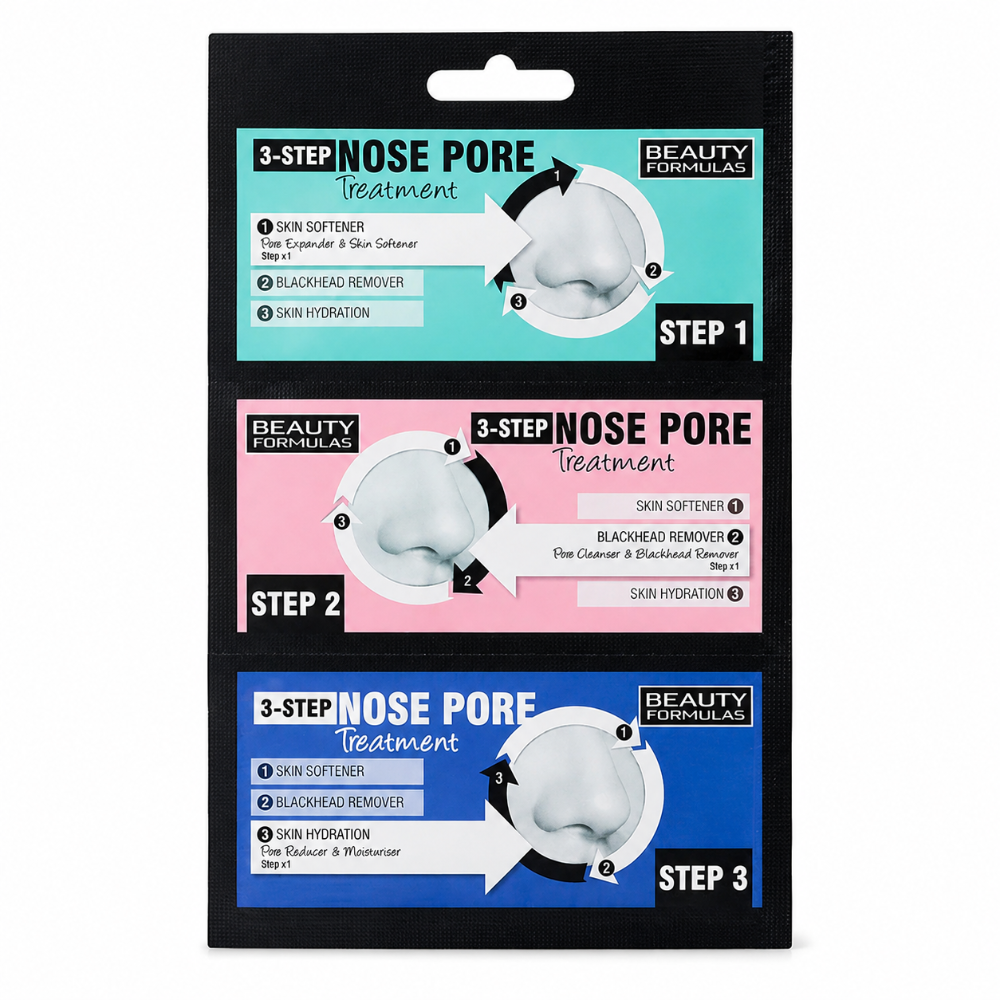 Beauty Formulas 3 - Step Nose Pore Treatment