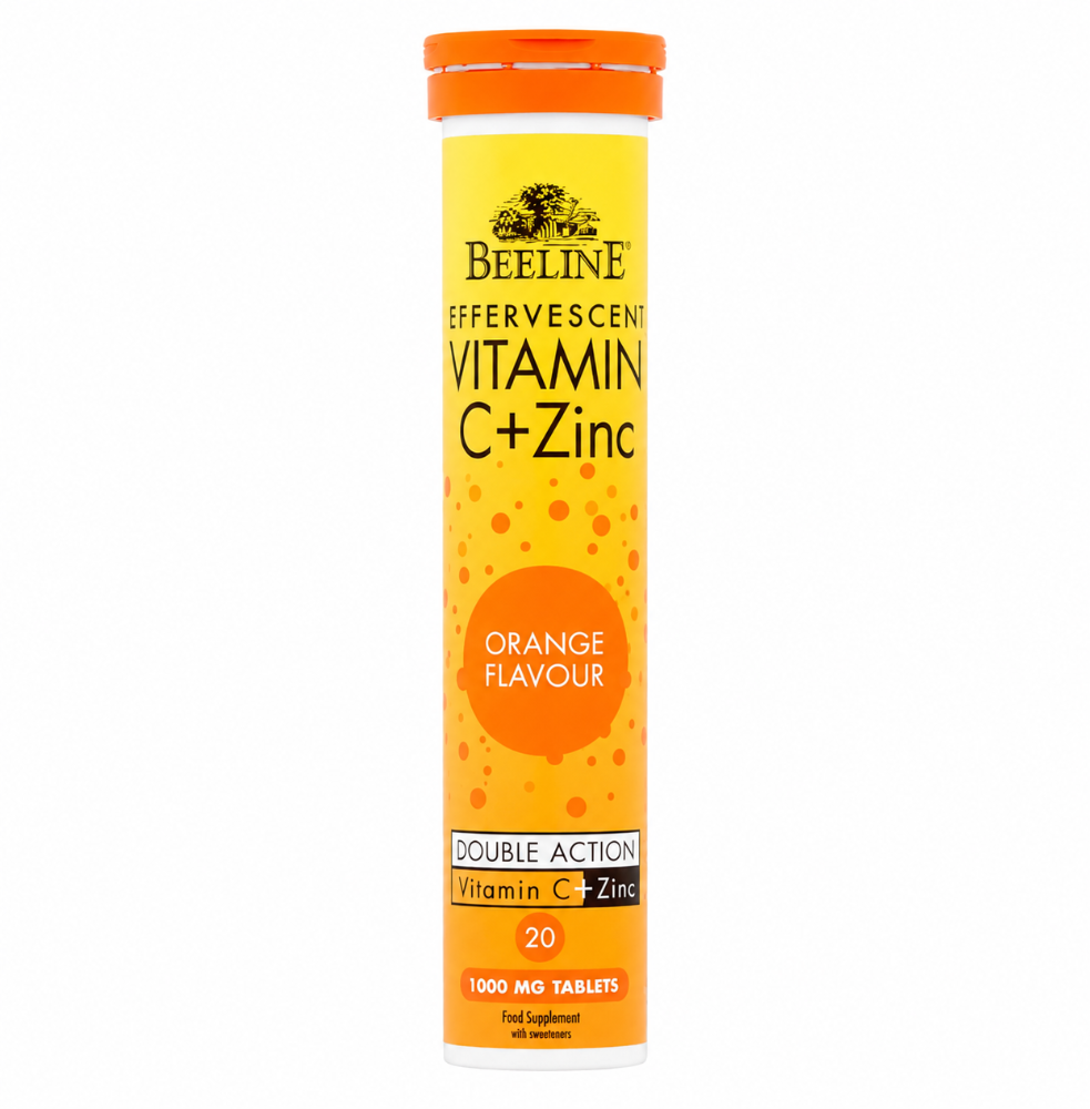 Beeline Vitamin C & Zinc Effervescent Tablets 1000mg - 20 Pack
