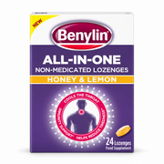 Benylin All-In-One Non-Medicated Honey & Lemon Lozenges - 24 Pack