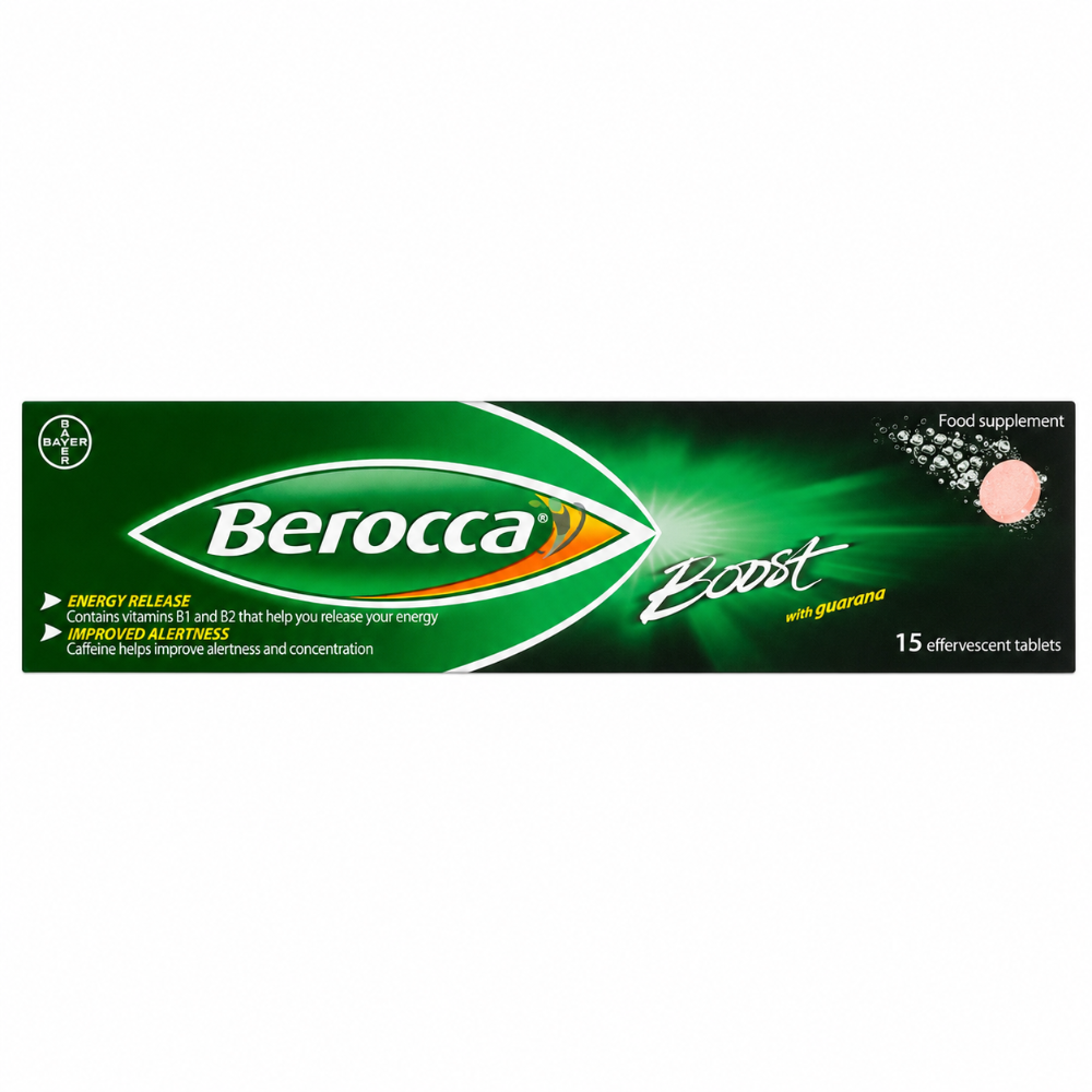 Berocca Boost Vitamins with Guarana - 15 Effervescent Tablets