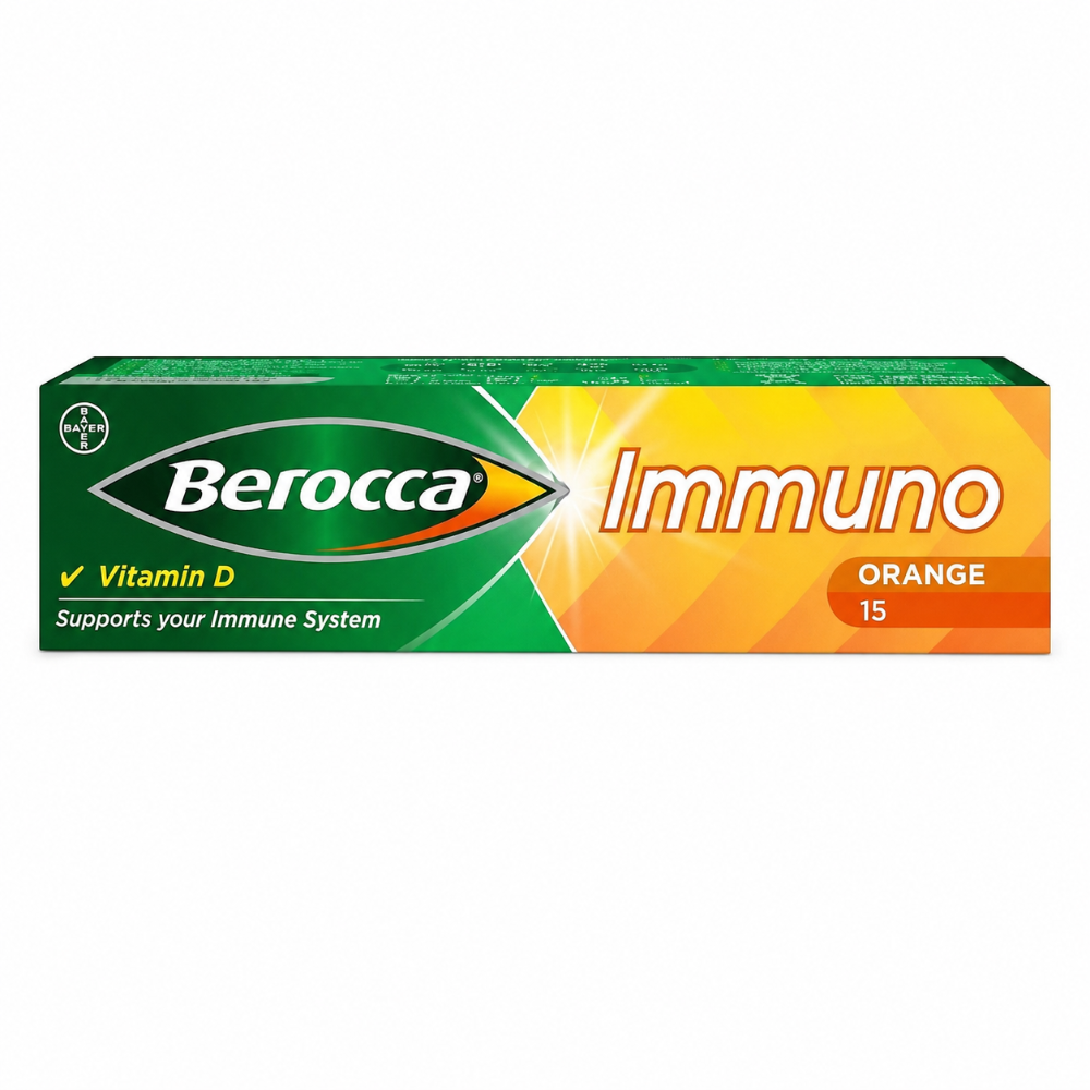 Berocca Immuno Sugar-Free Orange Effervescent Tablets - 15 Pack
