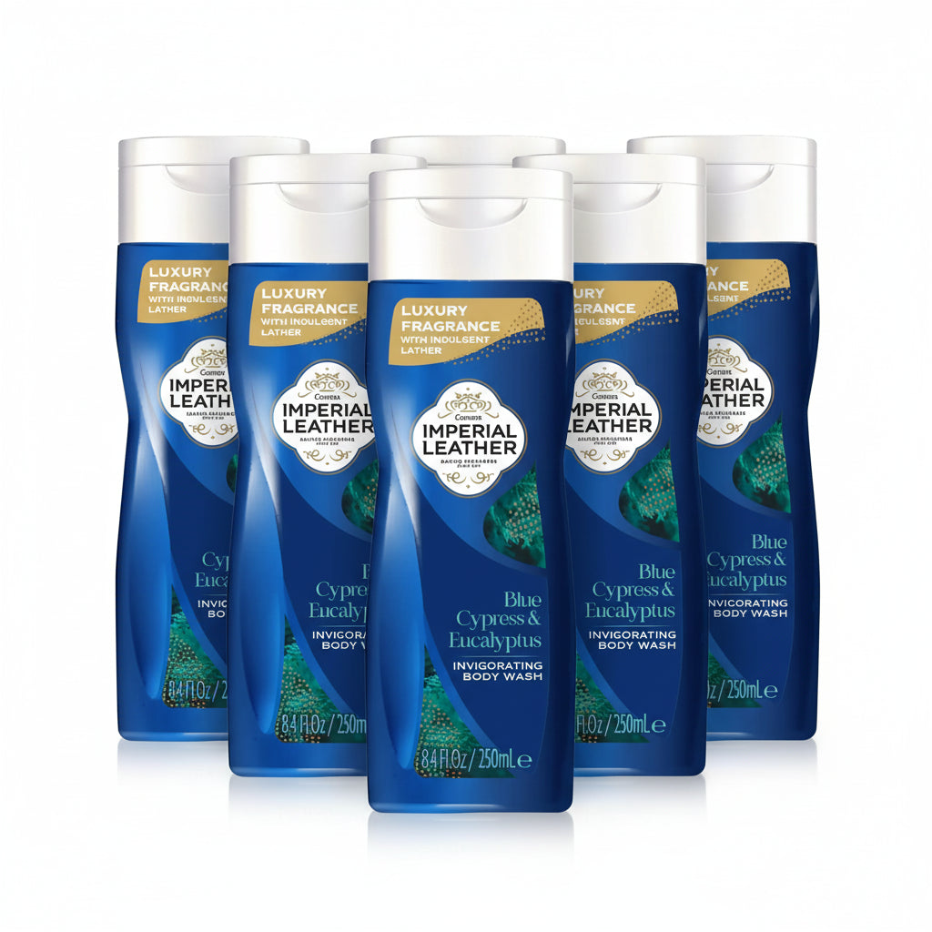 Imperial Leather Blue Cypress & Eucalyptus Body Wash - 250ml x 6 Pack