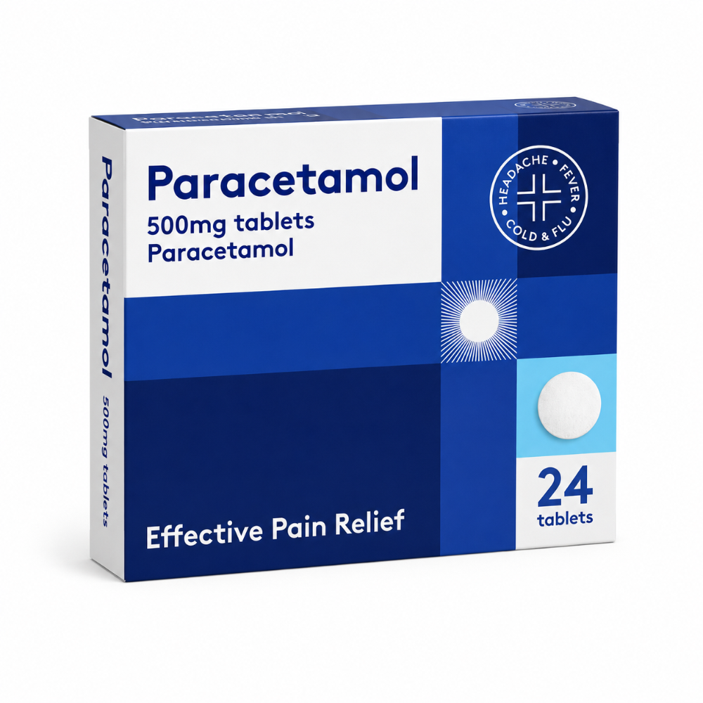 Bluefish Paracetamol 500mg Film Coated Tablets 24 Pack
