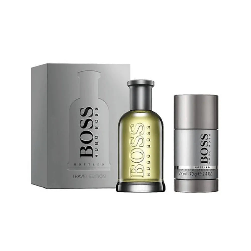 Boss Bottled (Grey) 100ml 2pc Gift Set100ml Edt Spr, 75ml Deodorant Stick