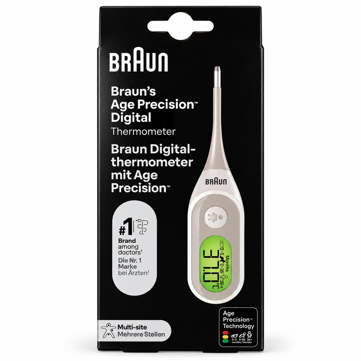 Braun Age Precision Digital Thermometer with Colour-Coded Fever Guidance