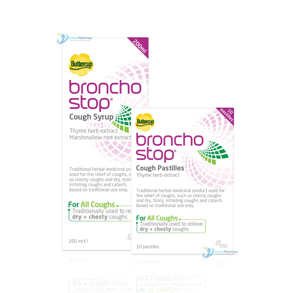 BronchoStop Cough Syrup & Cough Pastilles Bundle
