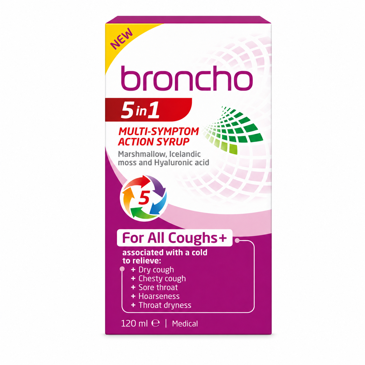 Broncho 5 in 1 Multi Symptom Action Syrup 120ml