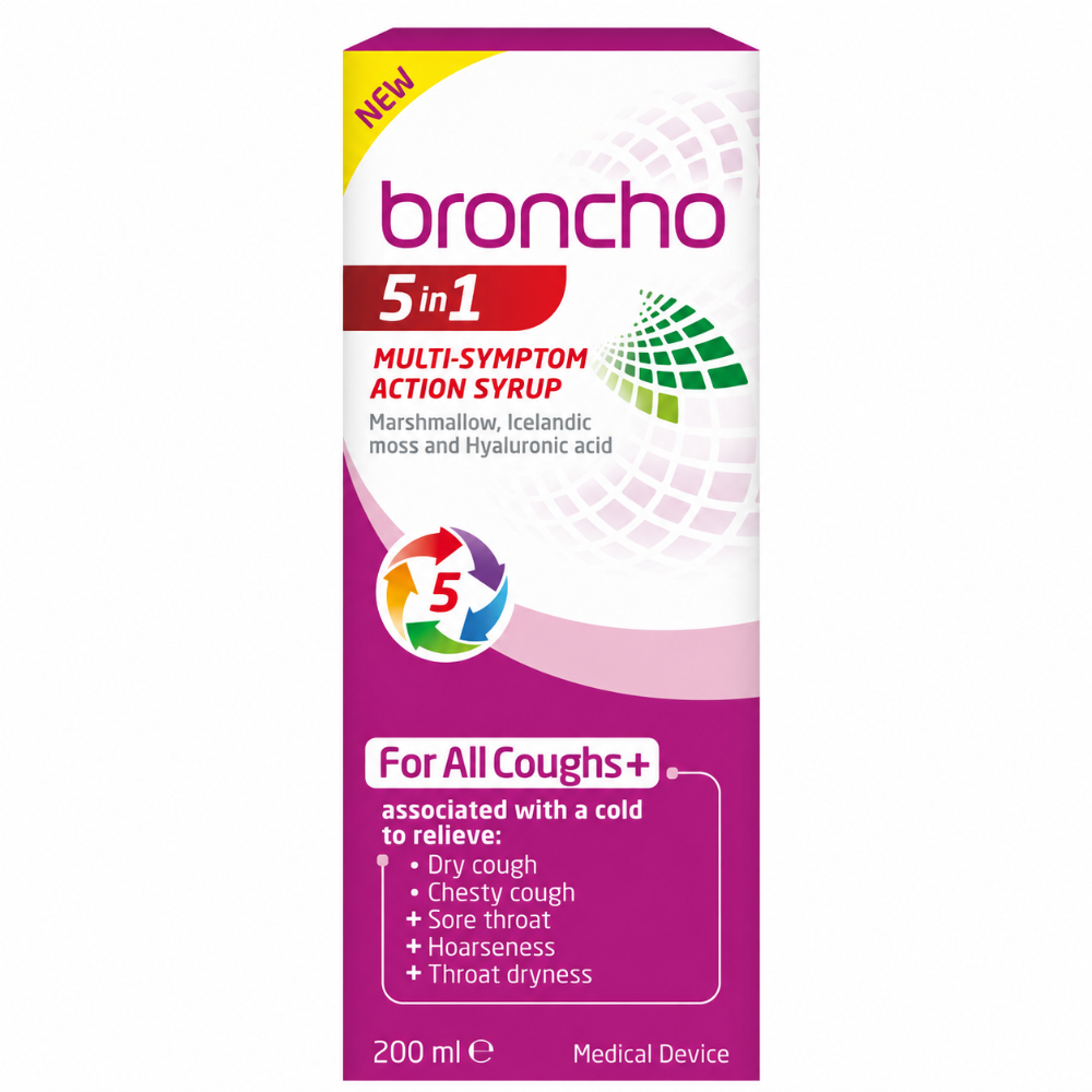 Broncho 5 in 1 Multi Symptom Action Syrup 200ml