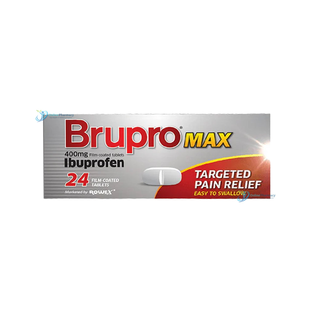 Brupro Max 400mg Ibuprofen Tablets - 24 Pack