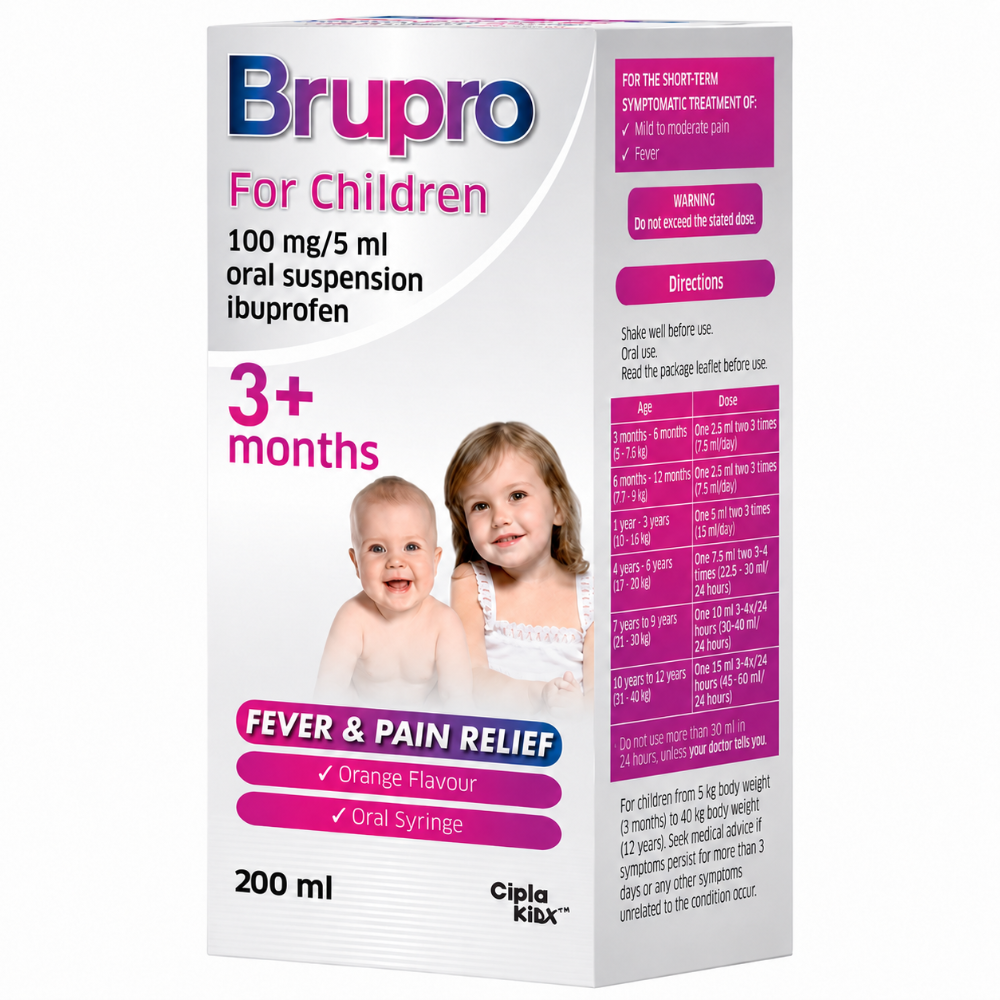 Brupro Ibuprofen For Children 3+Months - 200ml