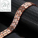 Burnet + Copper Magnetic Link Bracelet - Double strength