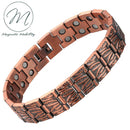 Burnet + Copper Magnetic Link Bracelet - Double strength