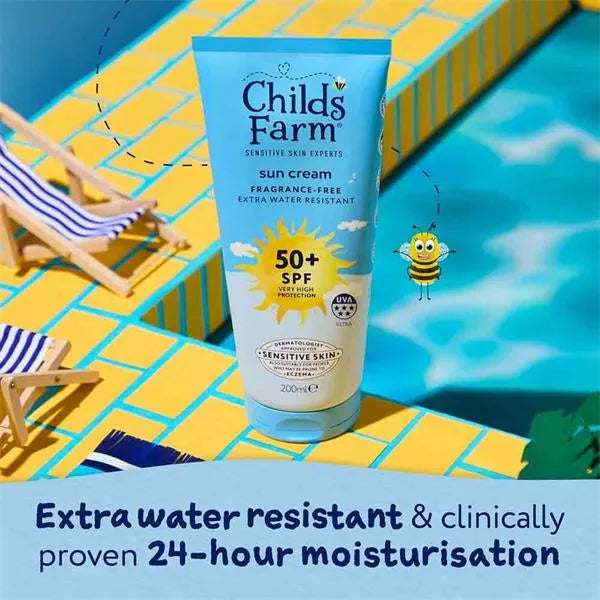 Childs Farm Sun Cream Lotion Tube Fragrance Free SPF50+ 100ml