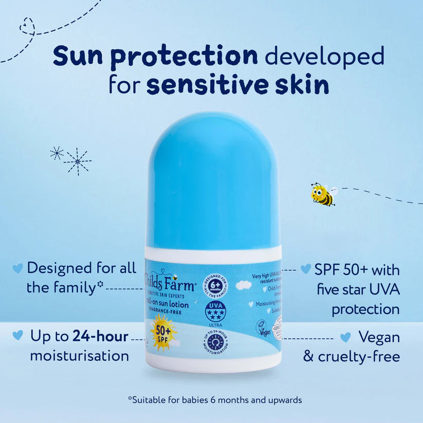 Childs Farm Roll On Fragrance Free SPF50+ 50ml