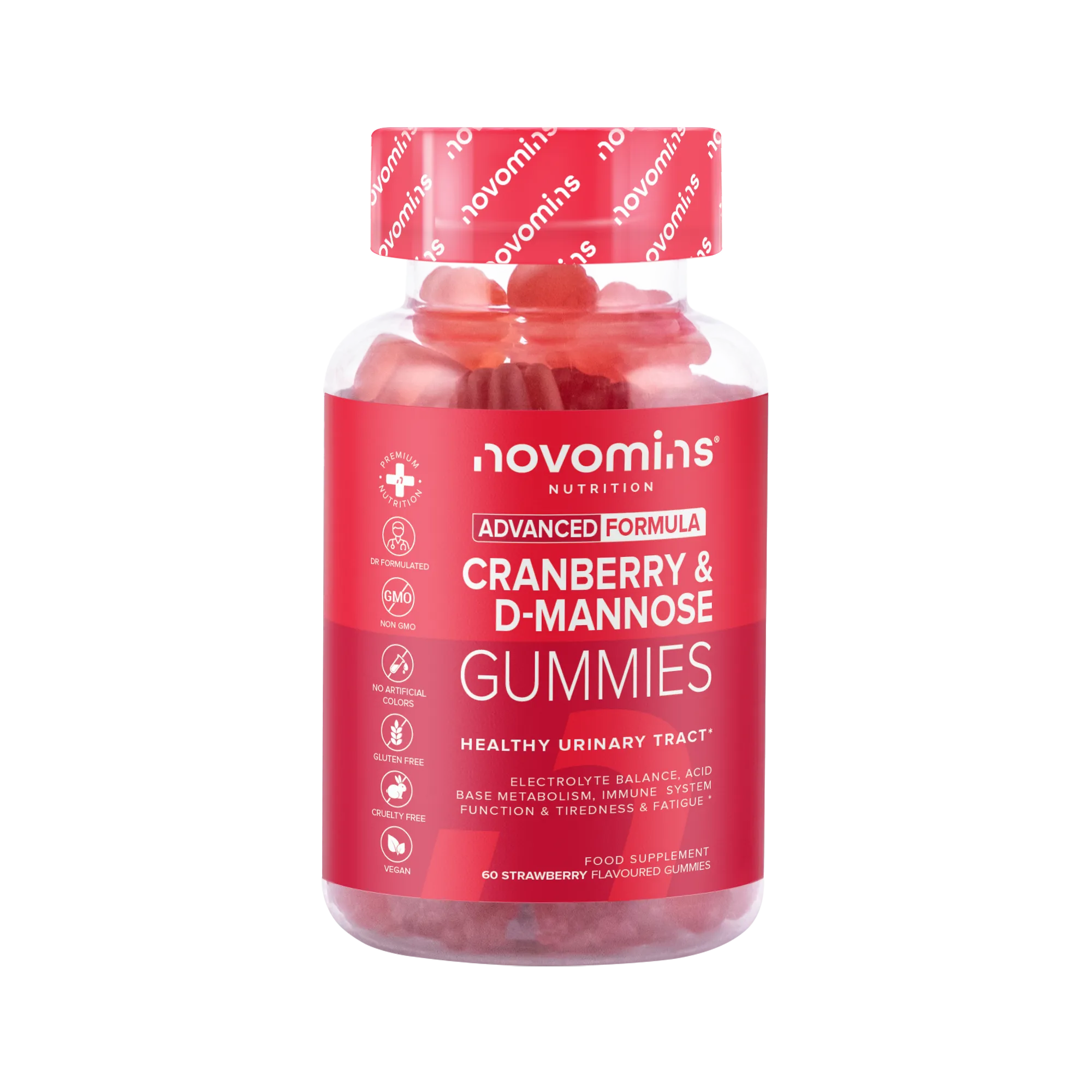 Novomins Cranberry & D Mannose Gummies - 60 Pack