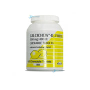Calcichew D3 Forte Chewable Calcium & Vitamin D 500mg/400IU - 100 Tablets