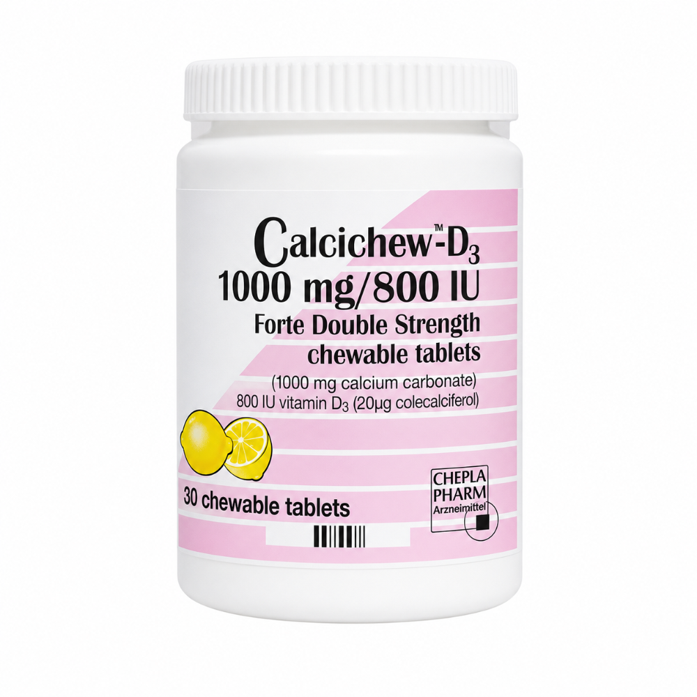 Calcichew D3 Forte Chewable 1000mg/800mg - 30 Tablets