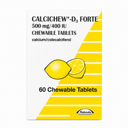 Calcichew D3 Forte Chewable Calcium & Vitamin D 500mg/400IU - 60 Tablets