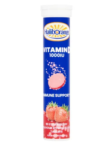 Haliborange Vitamin D 1000Iu Strawberry Effervescent Tablets - 20 Tablets