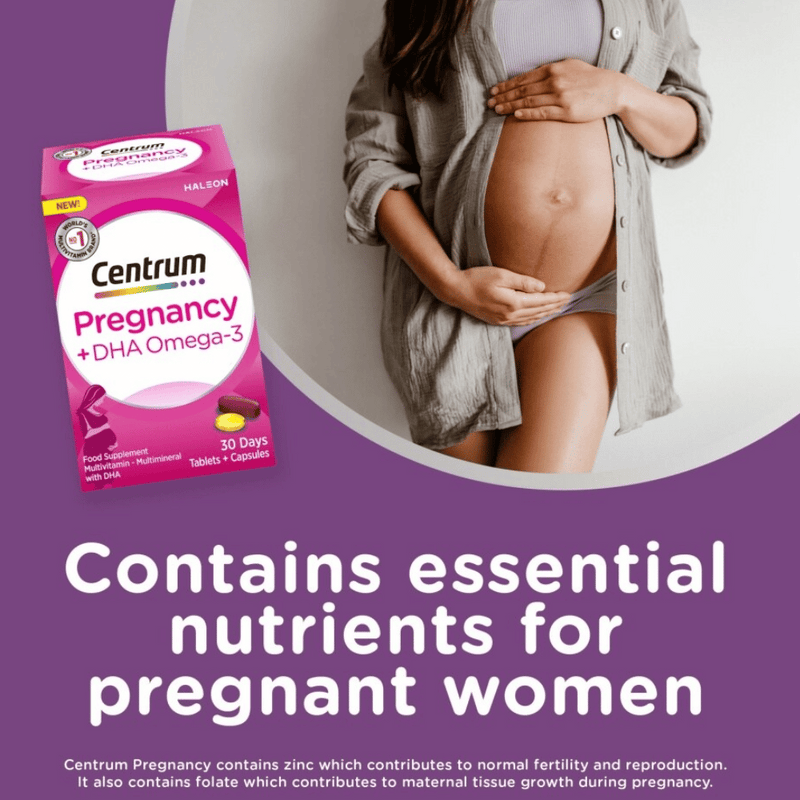 Centrum Pregnancy Multivitamin + DHA Omega-3 30 days