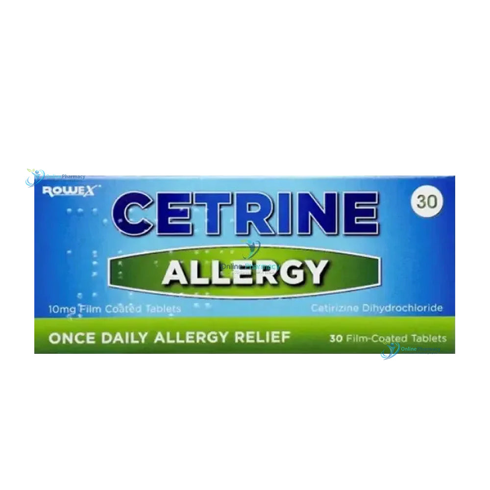 Cetrine Cetirizine Antihistamine Tablets - 7 or 30 Tablets