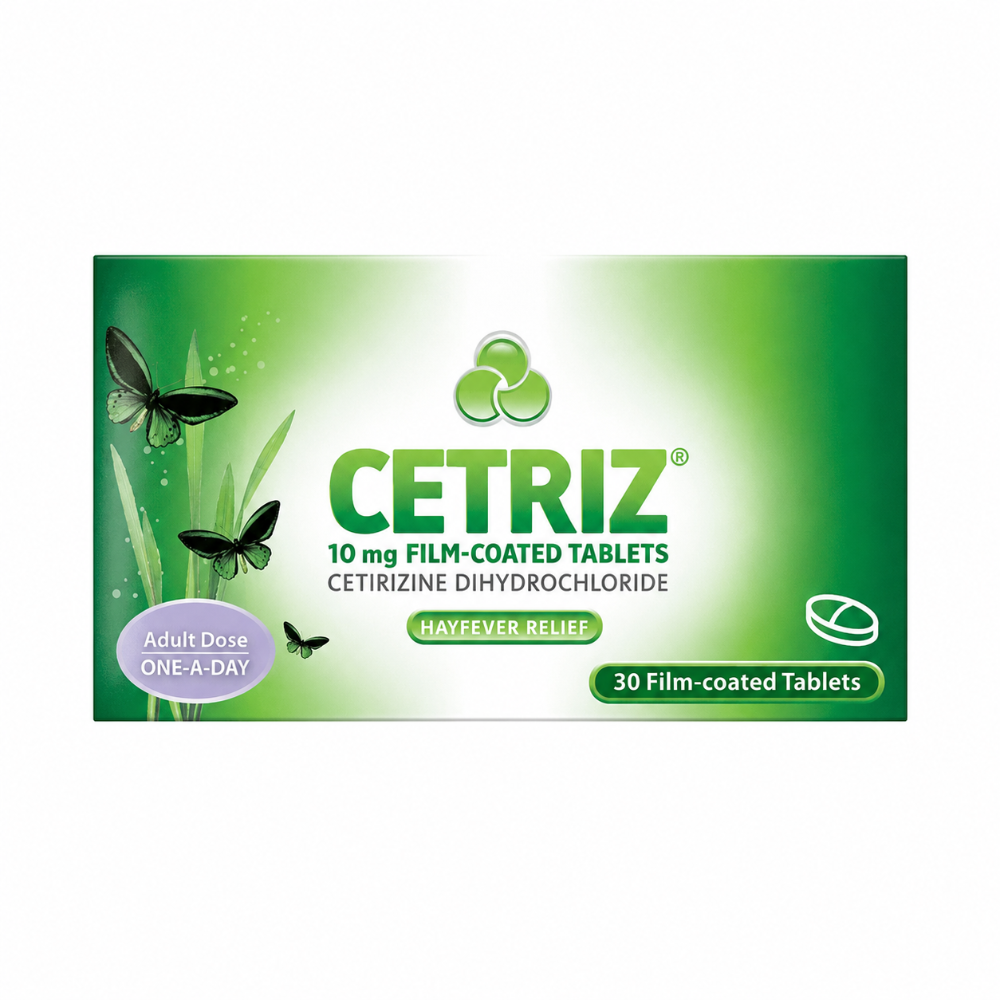 Cetriz Cetirizine Antihistamine Tablets - 30 tablets