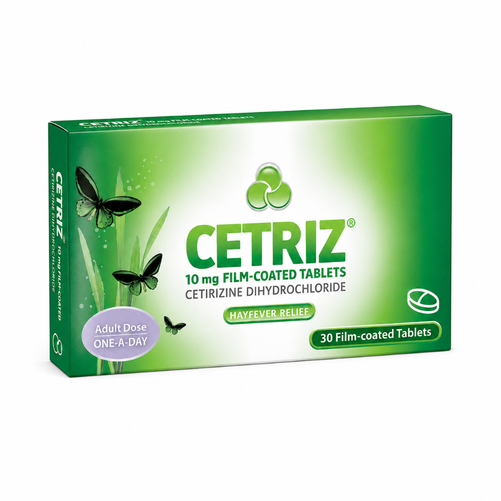 Cetriz Cetirizine Antihistamine Tablets - 30 tablets