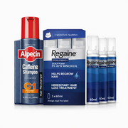 Regaine 5% Foam For Men 3 Month and Alpecin Caffeine Shampoo C1 250ml Bundle
