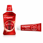 Colgate Max White Mouth Rinse and Toothpaste Bundle