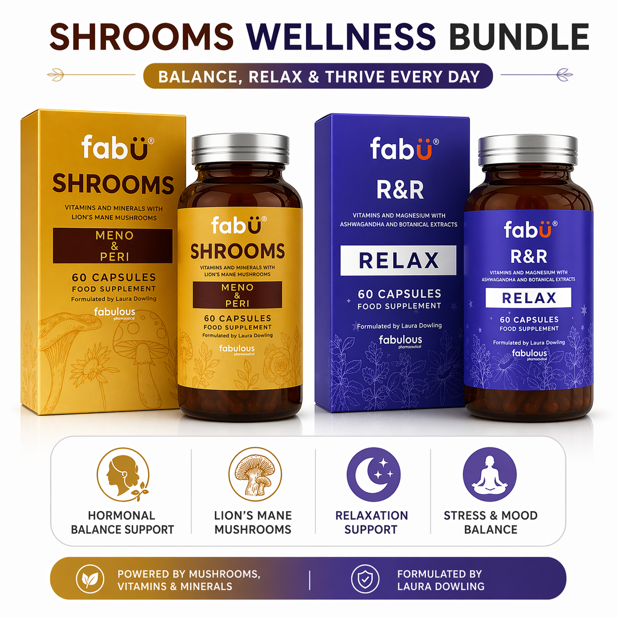 Fabu Shrooms Meno and Peri & R&R Relax Bundle