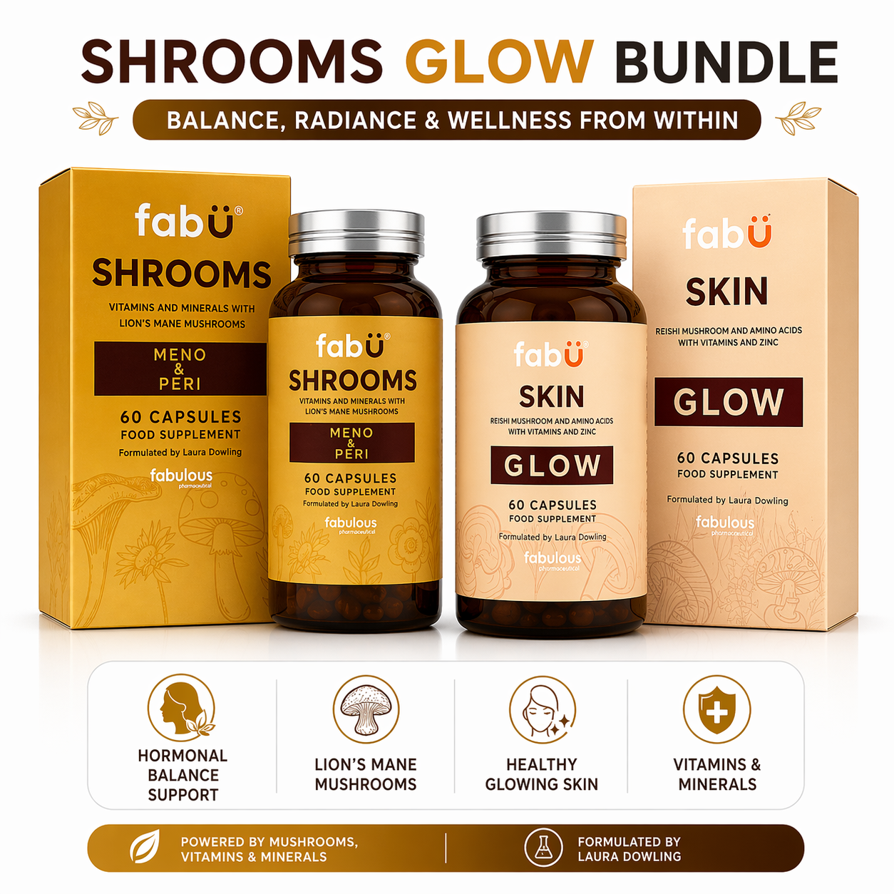 Fabu Shrooms Meno and Peri & Skin Glow Bundle