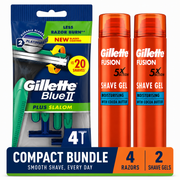 Gillette Fusion 5 Ultra Moisturising Shaving Gel and Razor Bundle