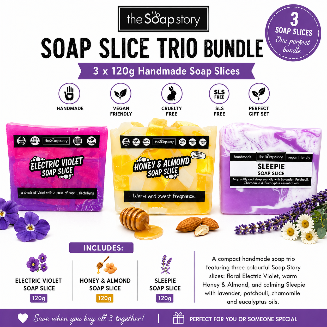 The Soap Story Soap Slice Trio Bundle