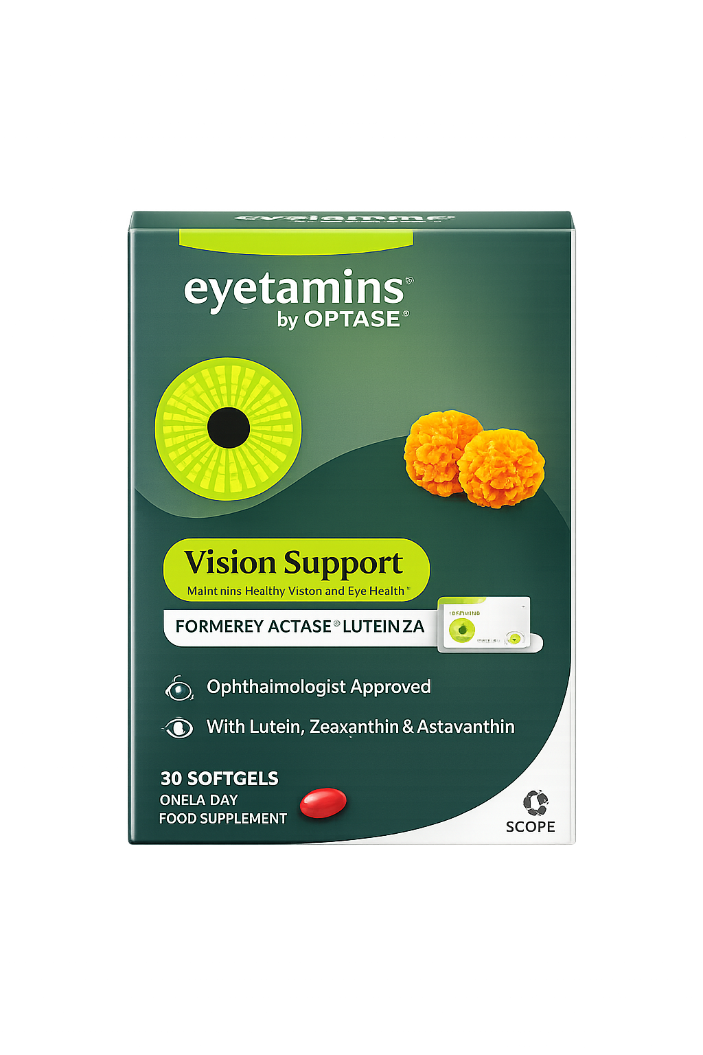 Eyetamins by Optase Vision Support Food Supplement - 30 Softgels