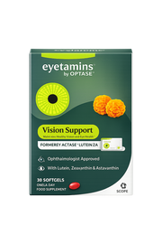 Eyetamins by Optase Vision Support Food Supplement - 30 Softgels