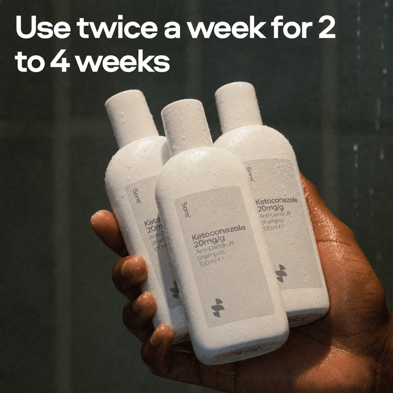 Sons Ketoconazole 20mg/g Shampoo For Dandruff ( 3 Month Bundle ) -  3 x 120ml