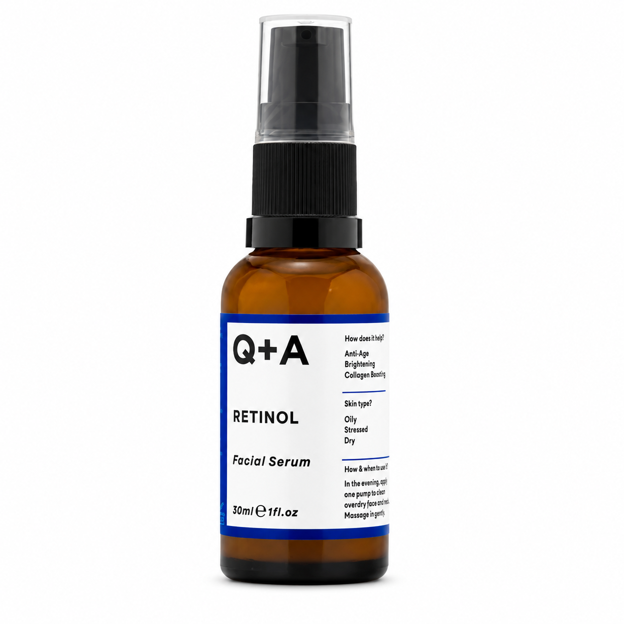 Q+A 0.2% Retinol Facial Serum 30ml