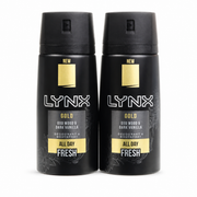 Lynx Body Spray Gold 150ml - Twin Pack