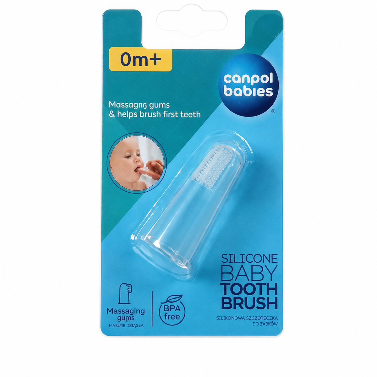 Canpol Babies Baby Toothbrush Silicone 0m+ On Finger Toothbrush