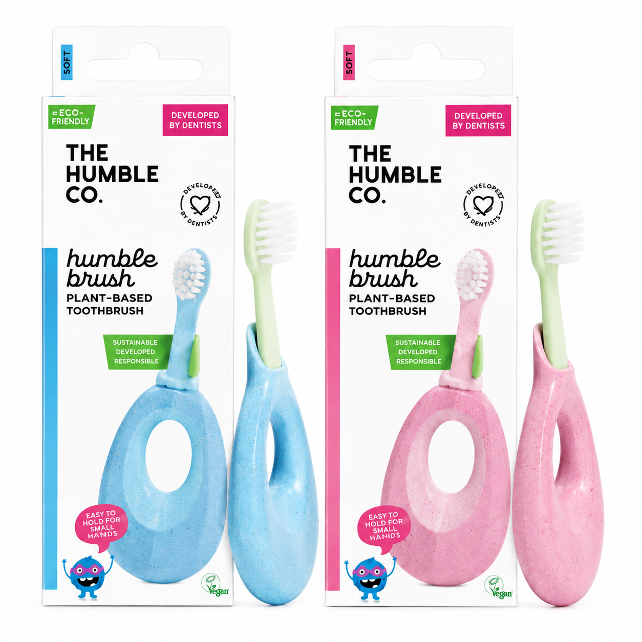 Humble Plant Baby Training Toothbrush Blue