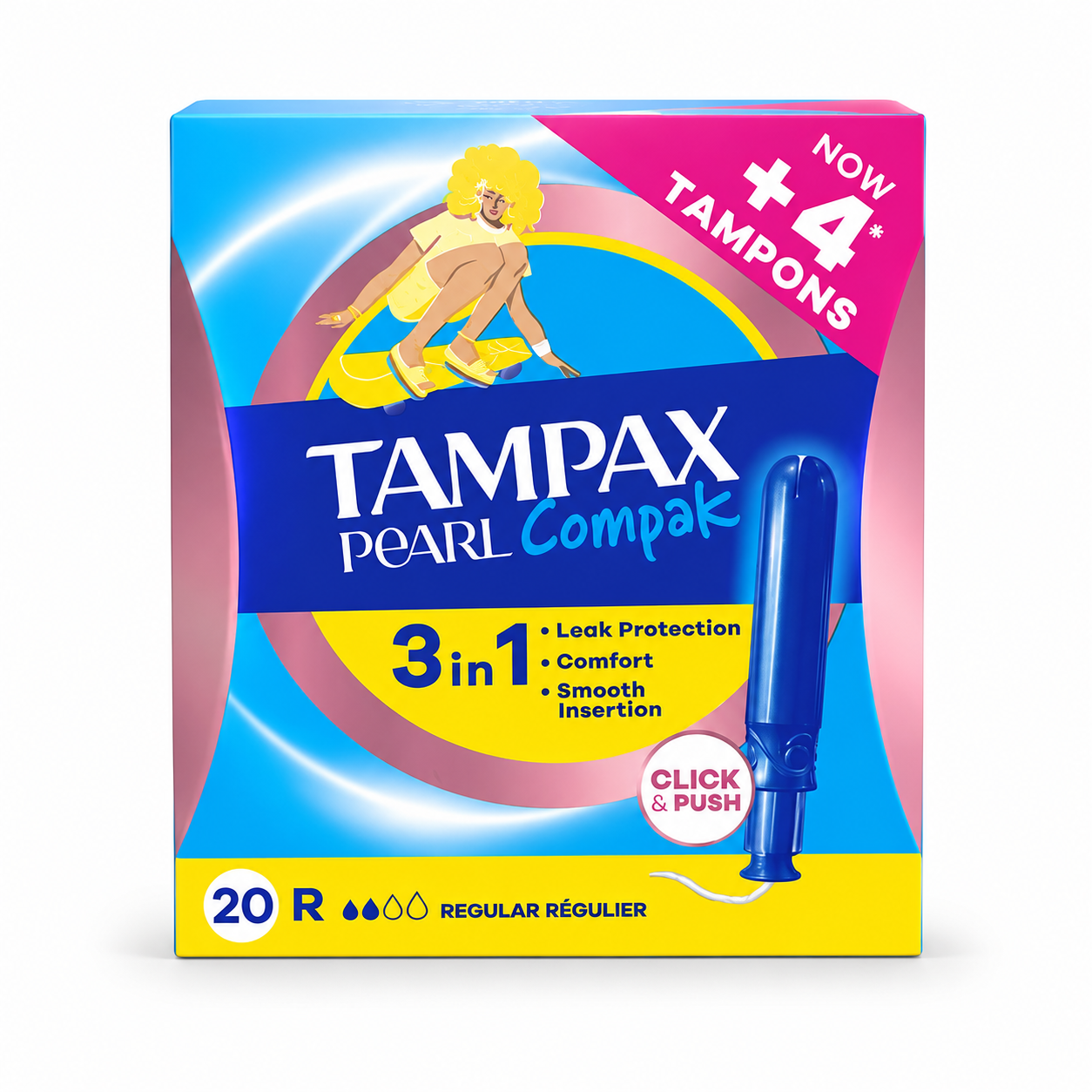 Tampax Pearl Compak Regular - 20 Pack