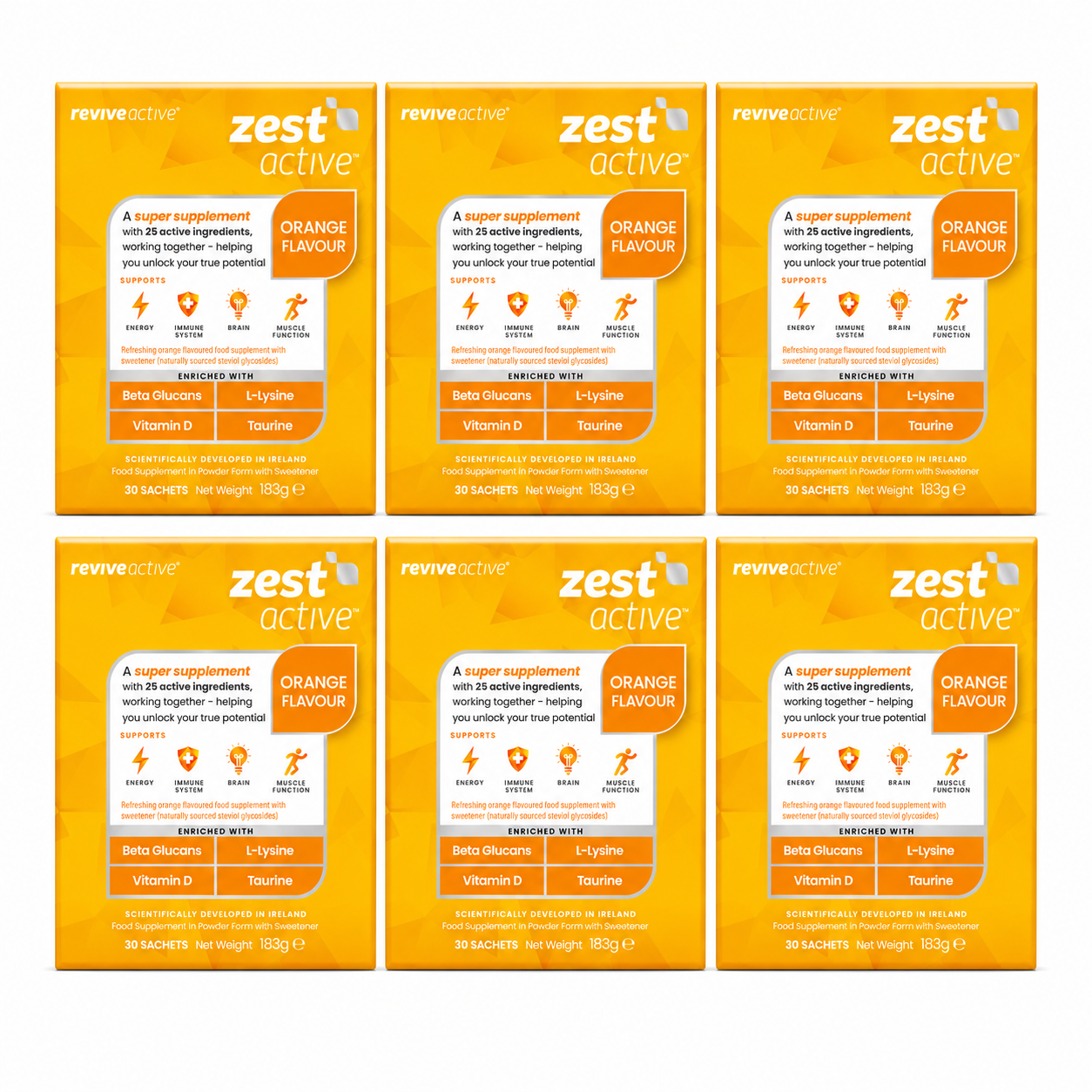 Revive Active Zest Active Food Supplement - 6 Months Supply (180 Sachets)