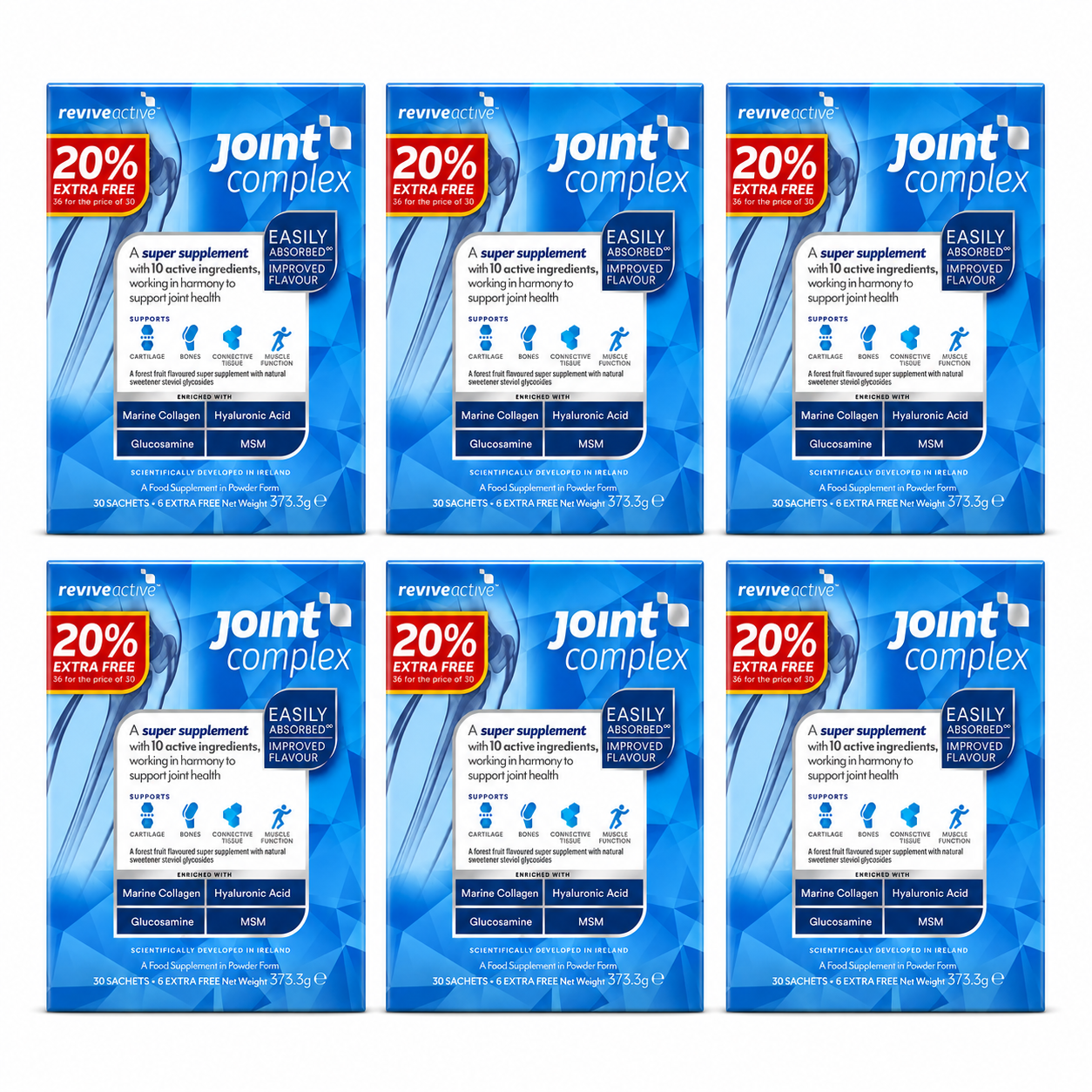Revive Active Joint Complex Sachets - 6 Month Supply (180 Sachets) + 20% Extra Free