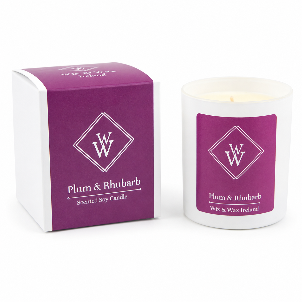 Wix & Wax Plum & Rhubarb Candle