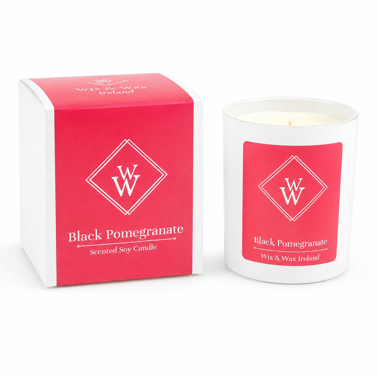 Wix & Wax Black Pomegranate Candle